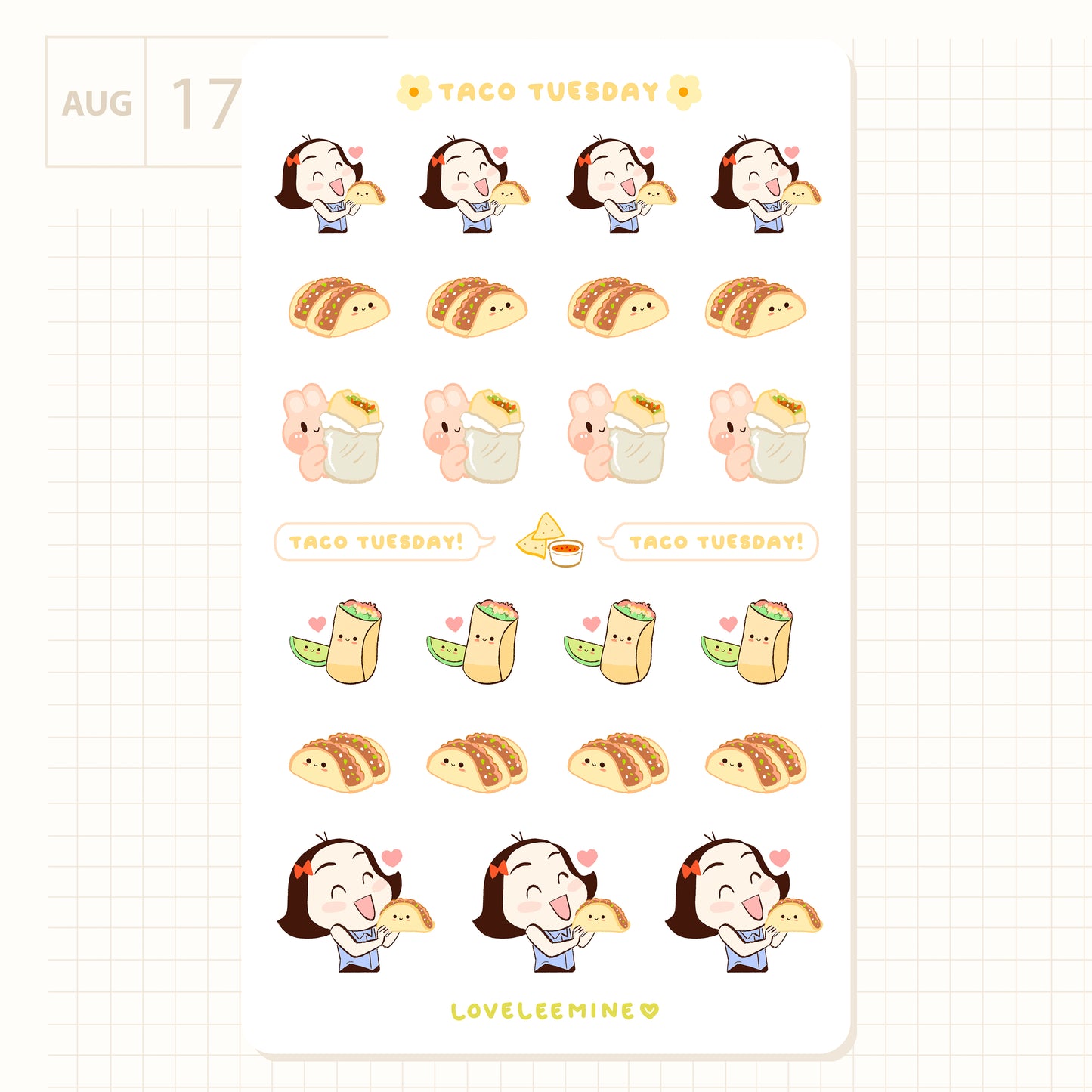 Taco Tuesday Sticker Sheet