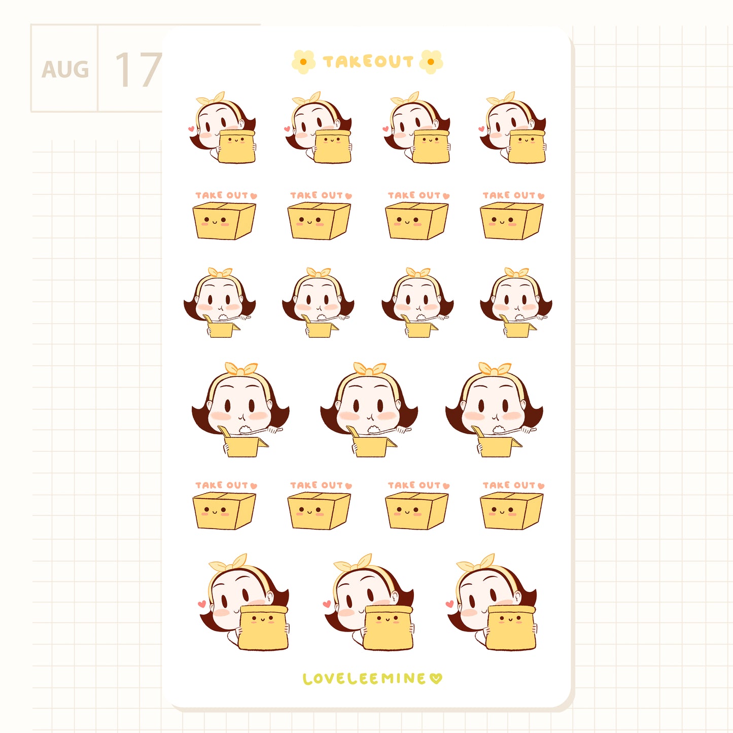 Food Takeout Sticker Sheet