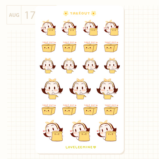 Food Takeout Sticker Sheet