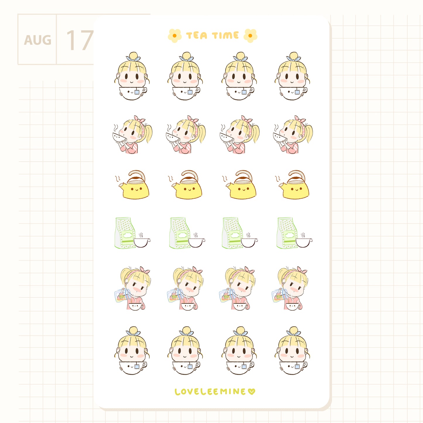 Tea Time Sticker Sheet