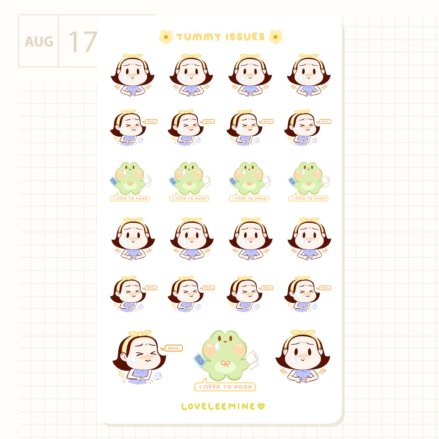Tummy Issues Sticker Sheet