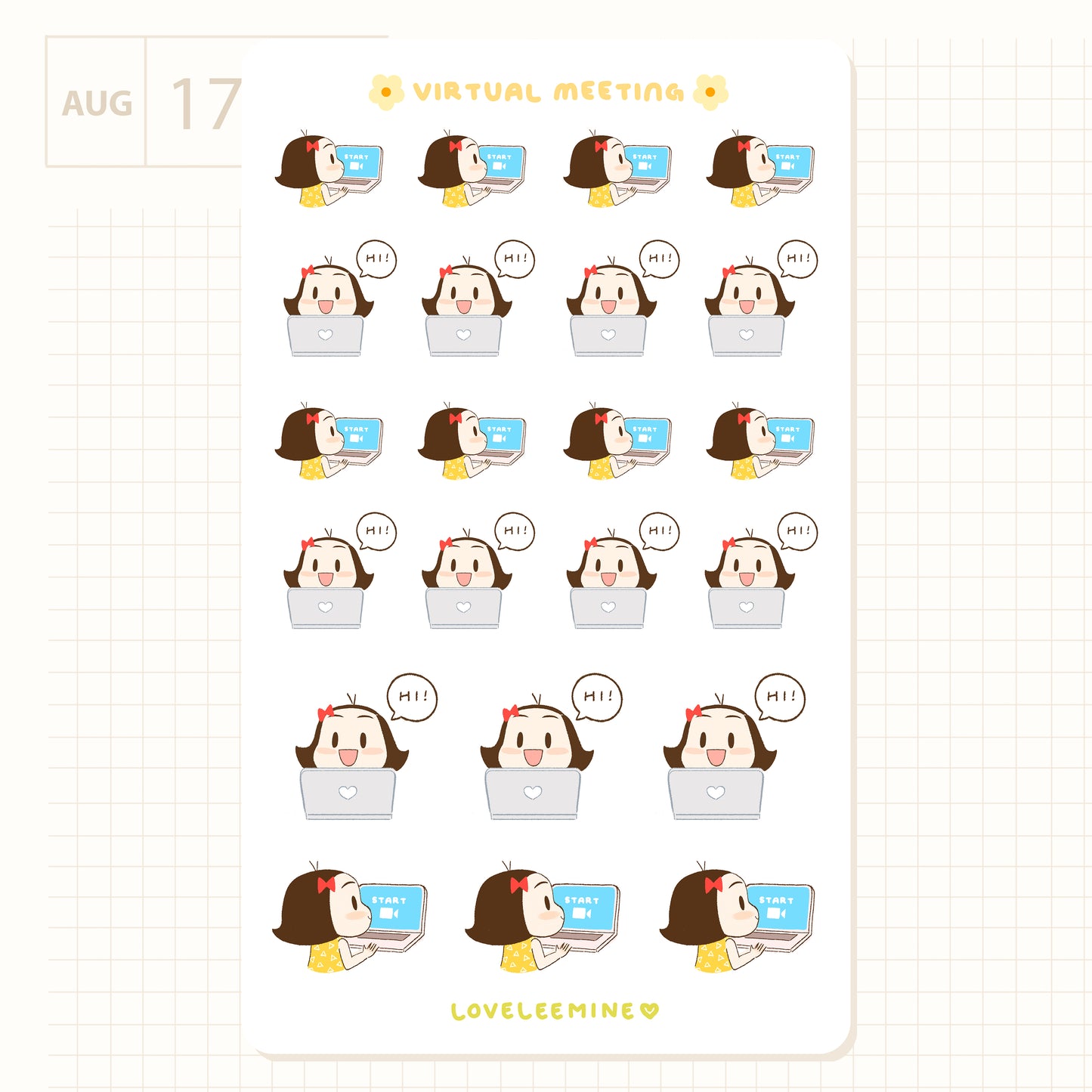 Virtual Meeting Sticker Sheet
