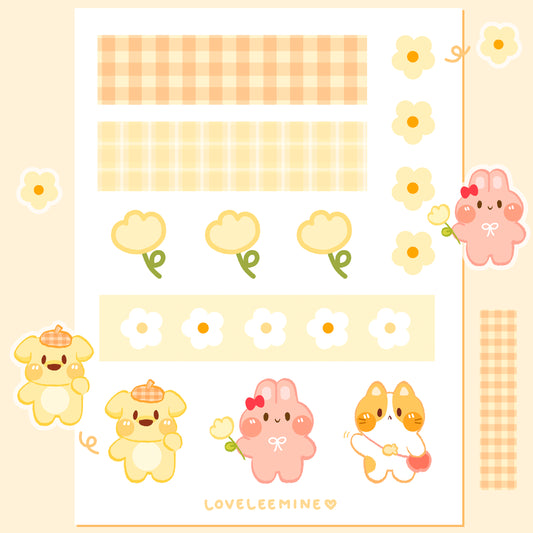 Daisy Washi Sticker Sheet
