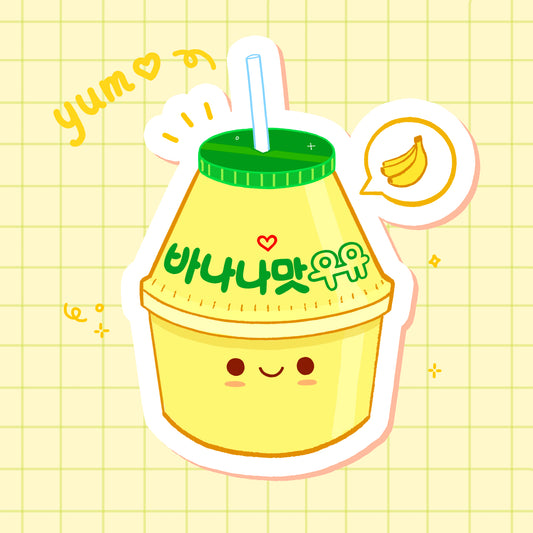 Banana Flavored Milk Sticker