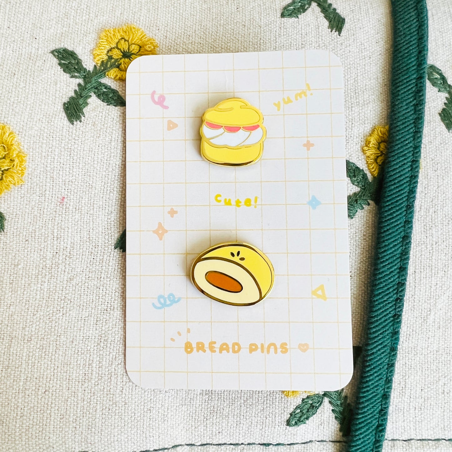 Cute Bread Enamel Pins