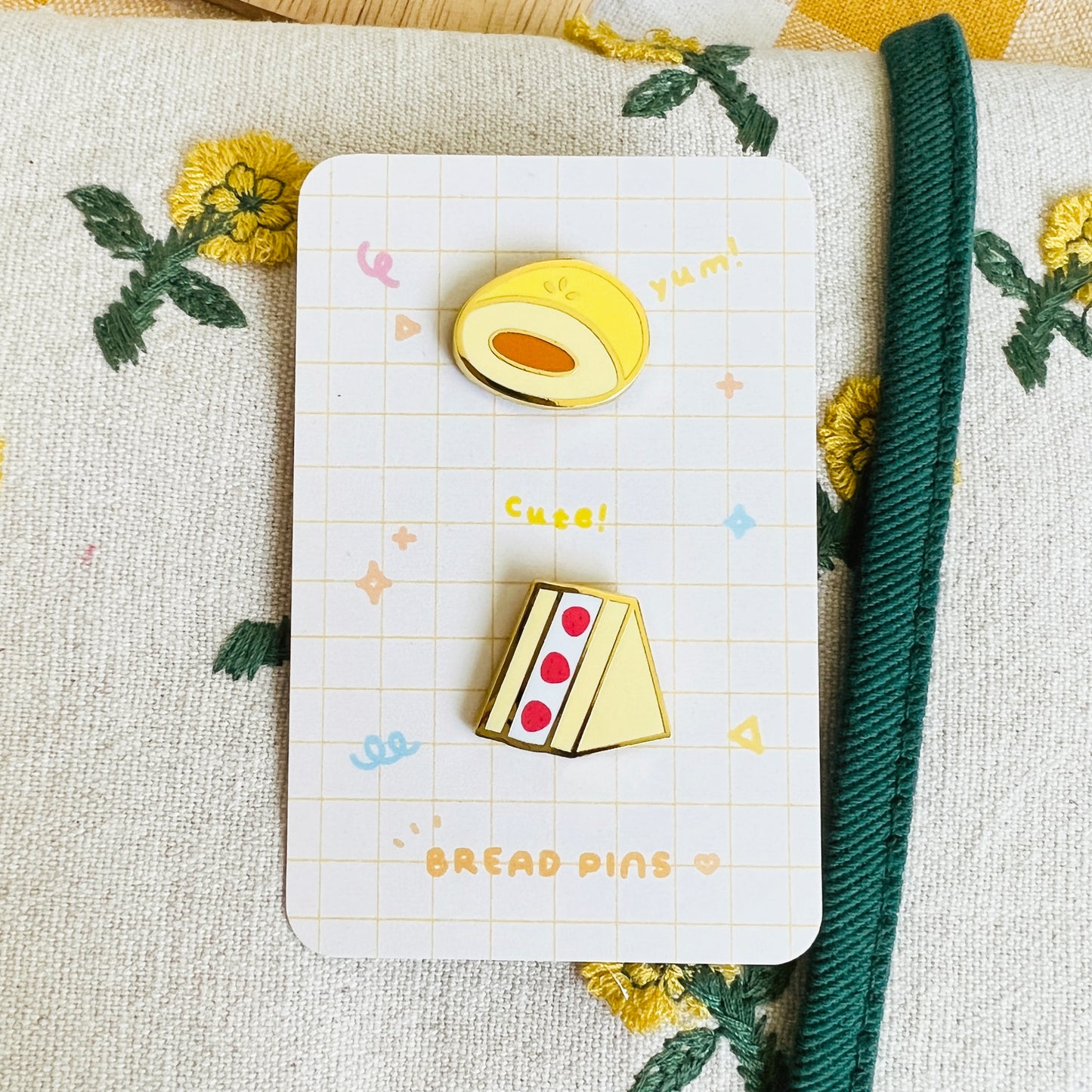 Cute Bread Enamel Pins