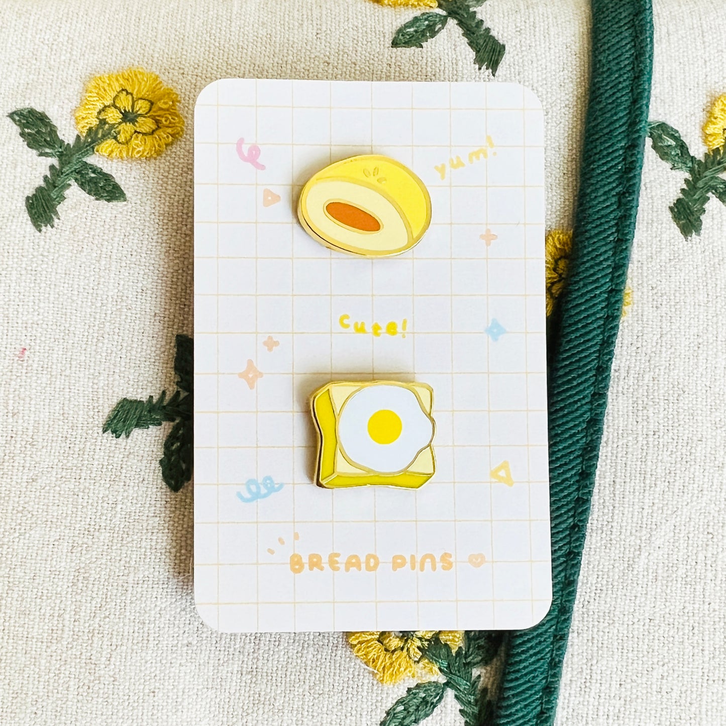 Cute Bread Enamel Pins