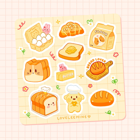 Bread Lover Sticker Sheet