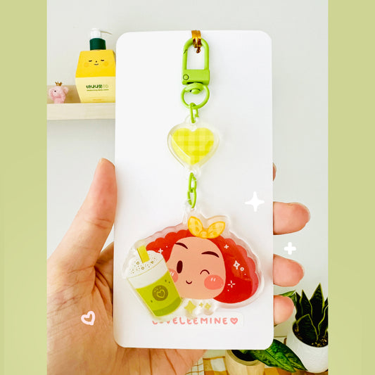 Lovelee Drinks Glitter Key Charms