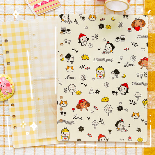 Loveleemine Friends Sticker Album Insert for 6 Ring A5 Planner