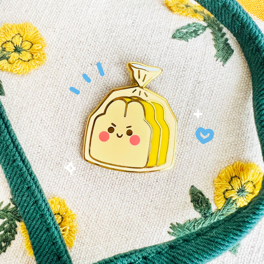 Toast Enamel Pin