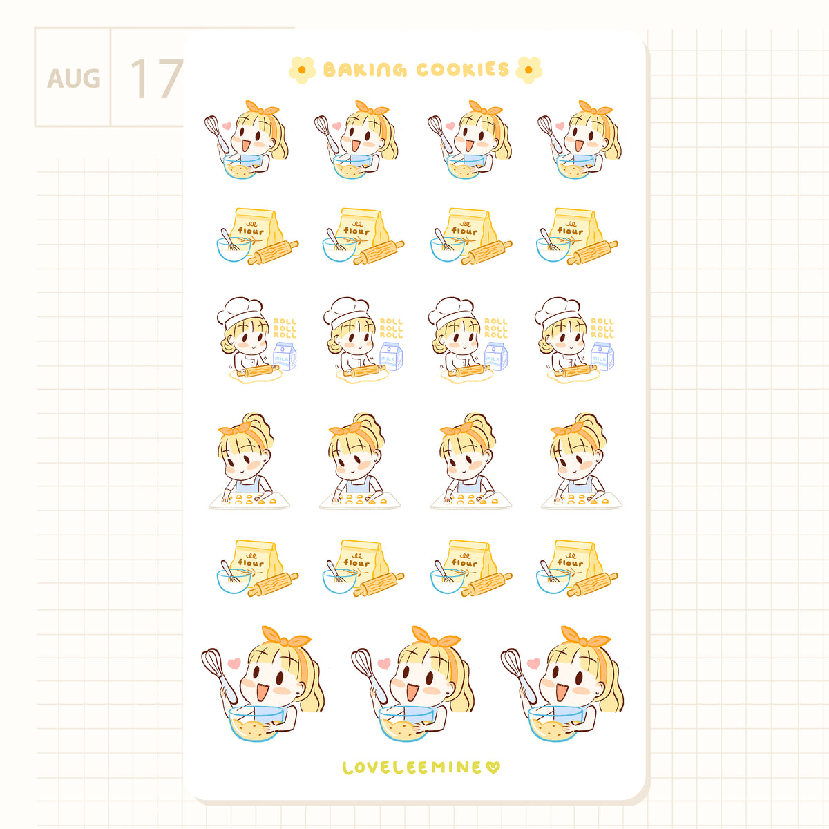 Cookie Sticker Paper Baking Cookies Sticker Sheet – loveleemine