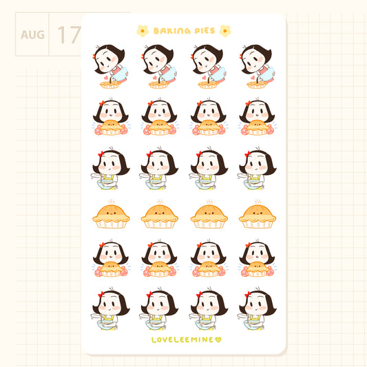 Coco Baking Pies Sticker Sheet