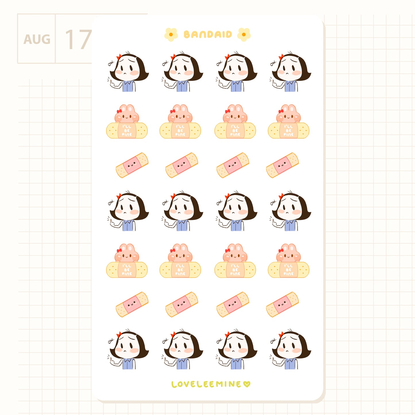 Bandaid Sticker Sheet