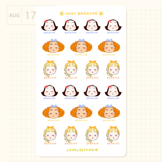 Just Breathe Sticker Sheet