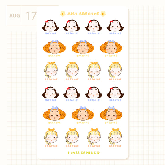 Just Breathe Sticker Sheet