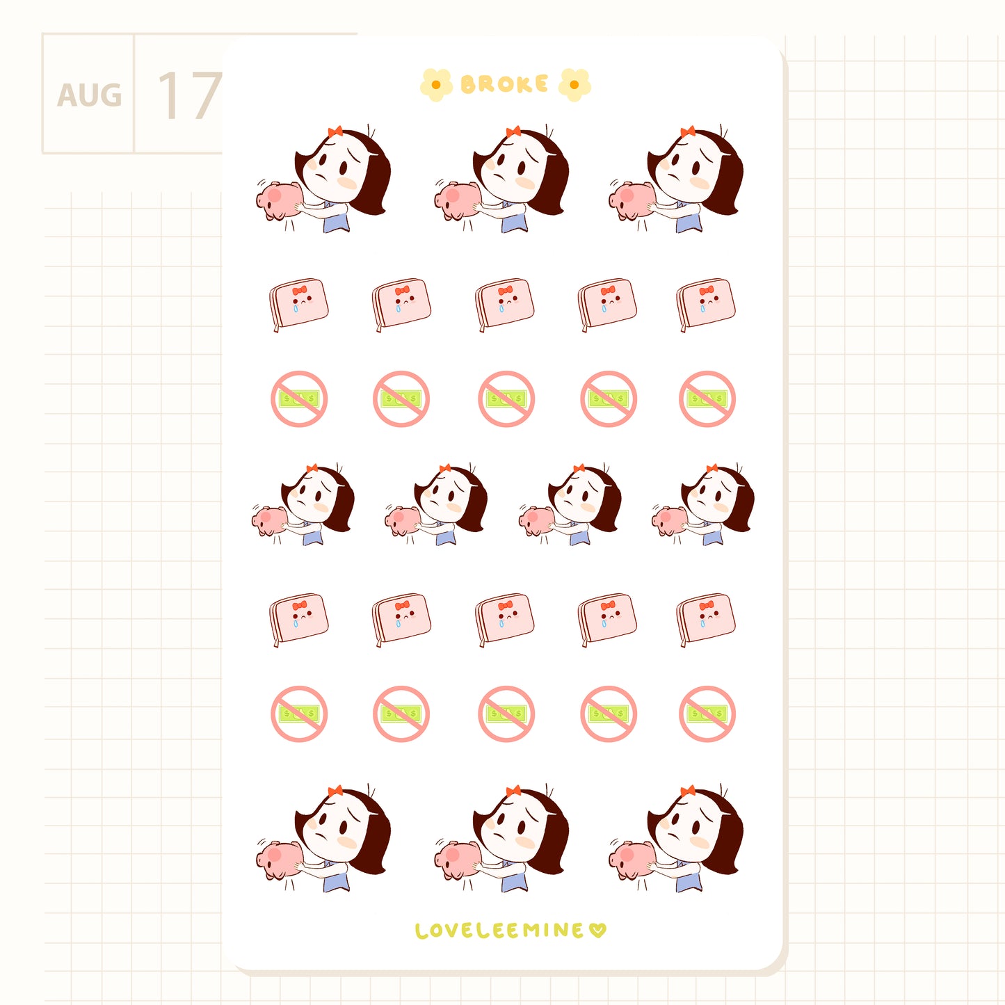 No-Spend Sticker Sheet