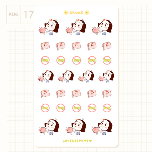No-Spend Sticker Sheet
