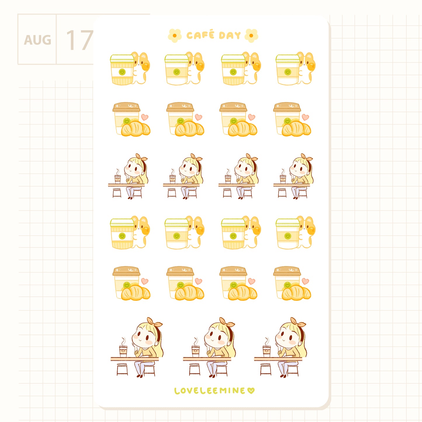 Cafe Day Sticker Sheet