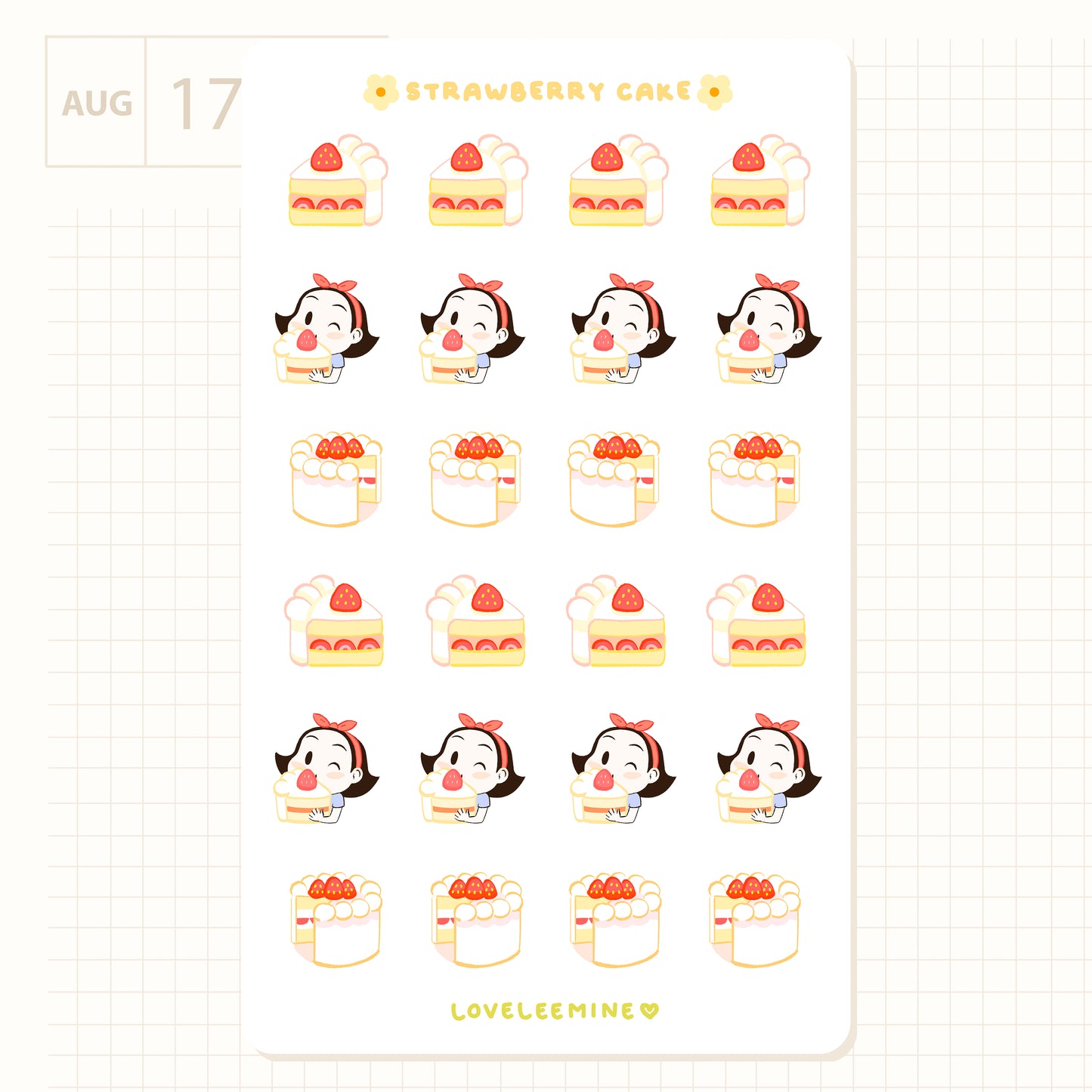 Strawberry Shortcake Sticker Sheet