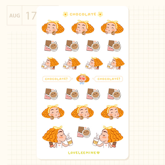 Chocolate Sticker Sheet