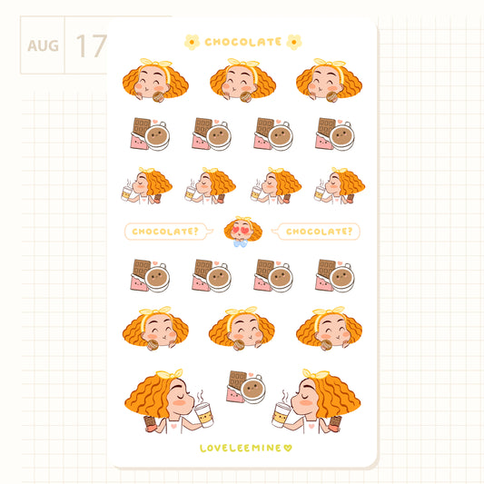 Chocolate Sticker Sheet