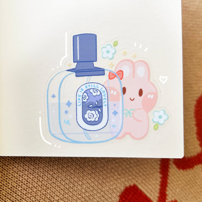 Cinnabun Perfume Bottle Clear Sticker