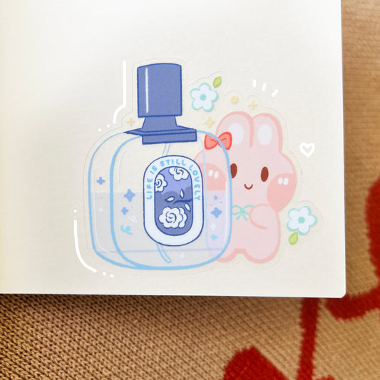 Cinnabun Perfume Bottle Clear Sticker
