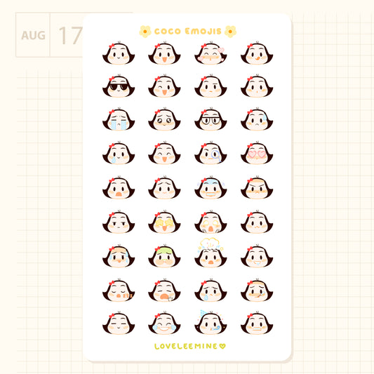 Coco Small Emojis Sticker Sheet