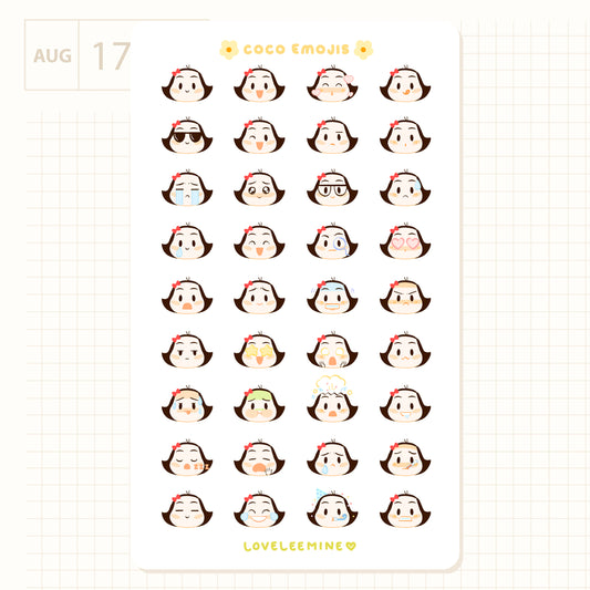 Coco Emojis Sticker Sheet