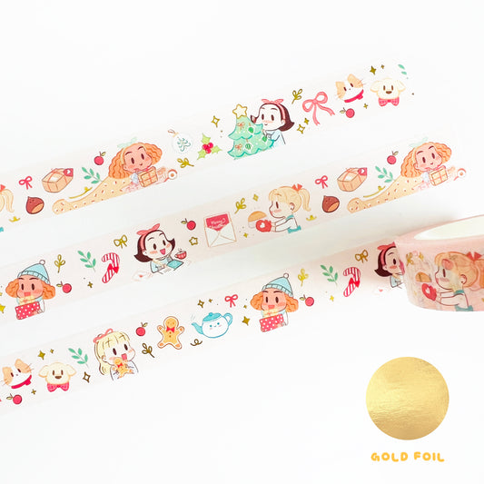 Cozy Christmas (Gold Foil) Washi Tape