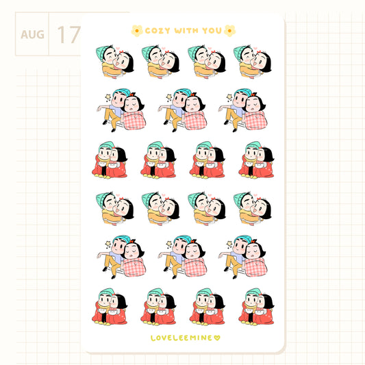 Cozy With You Sticker Sheet
