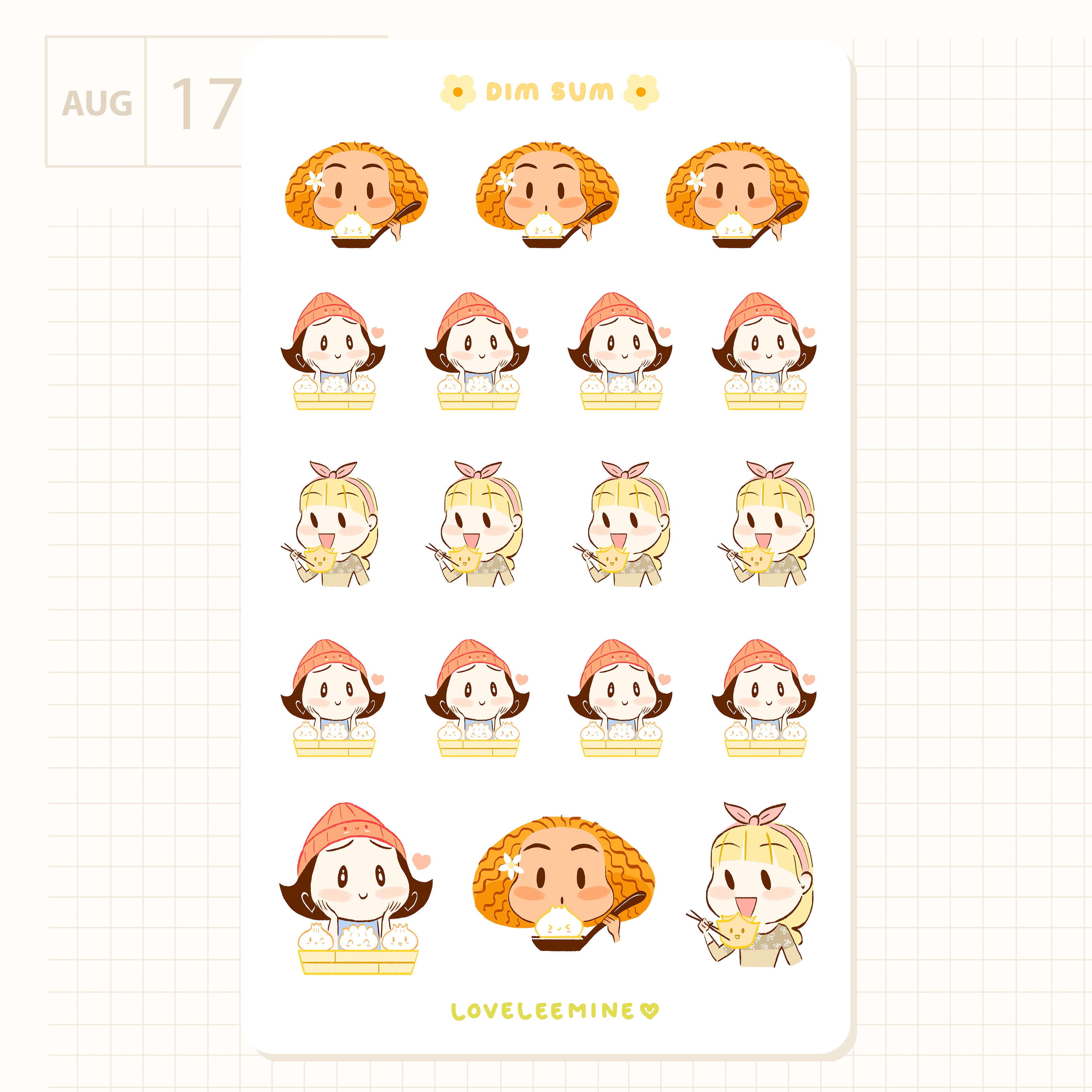 Dim Sum Sticker Sheet – loveleemine