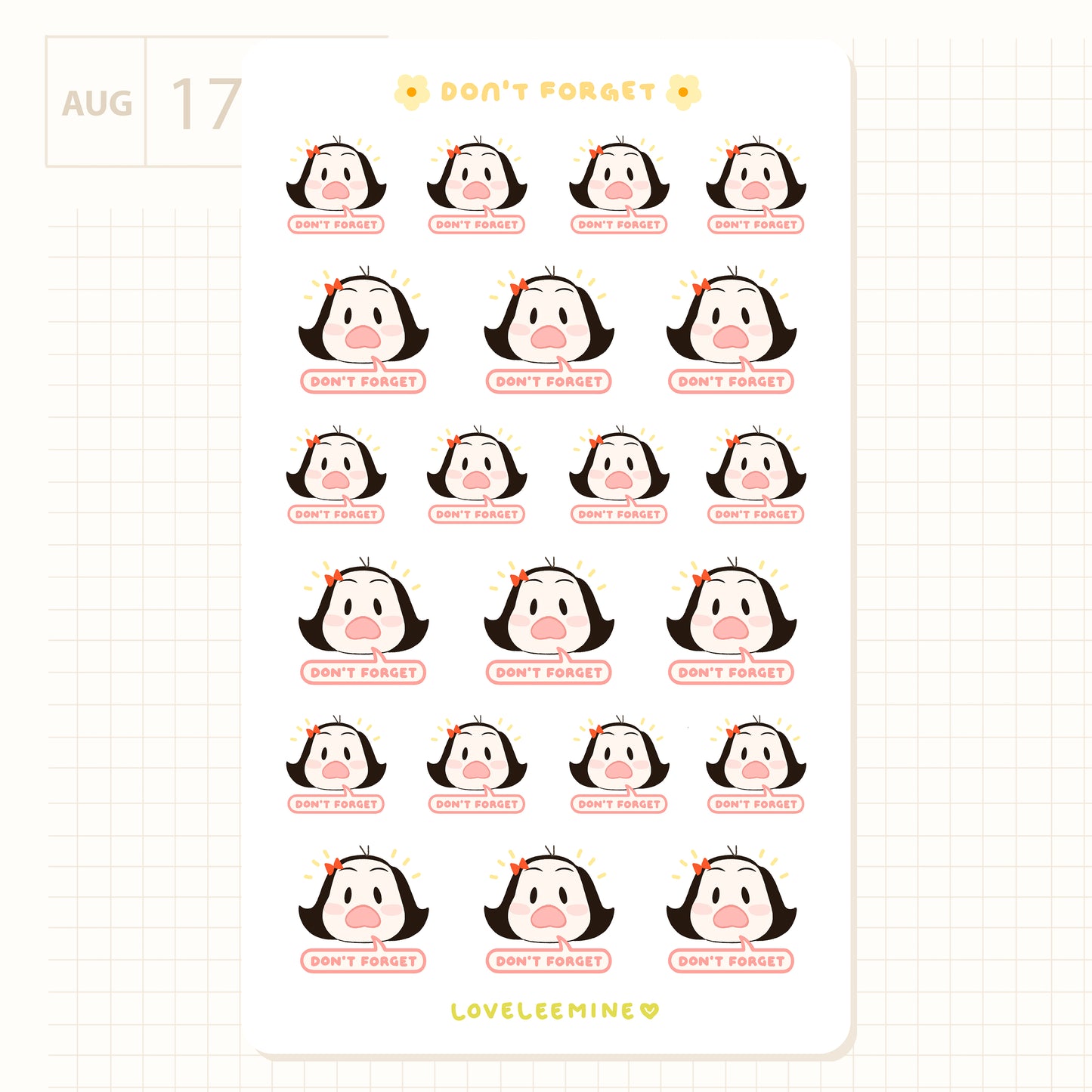 Don't Forget Sticker Sheet