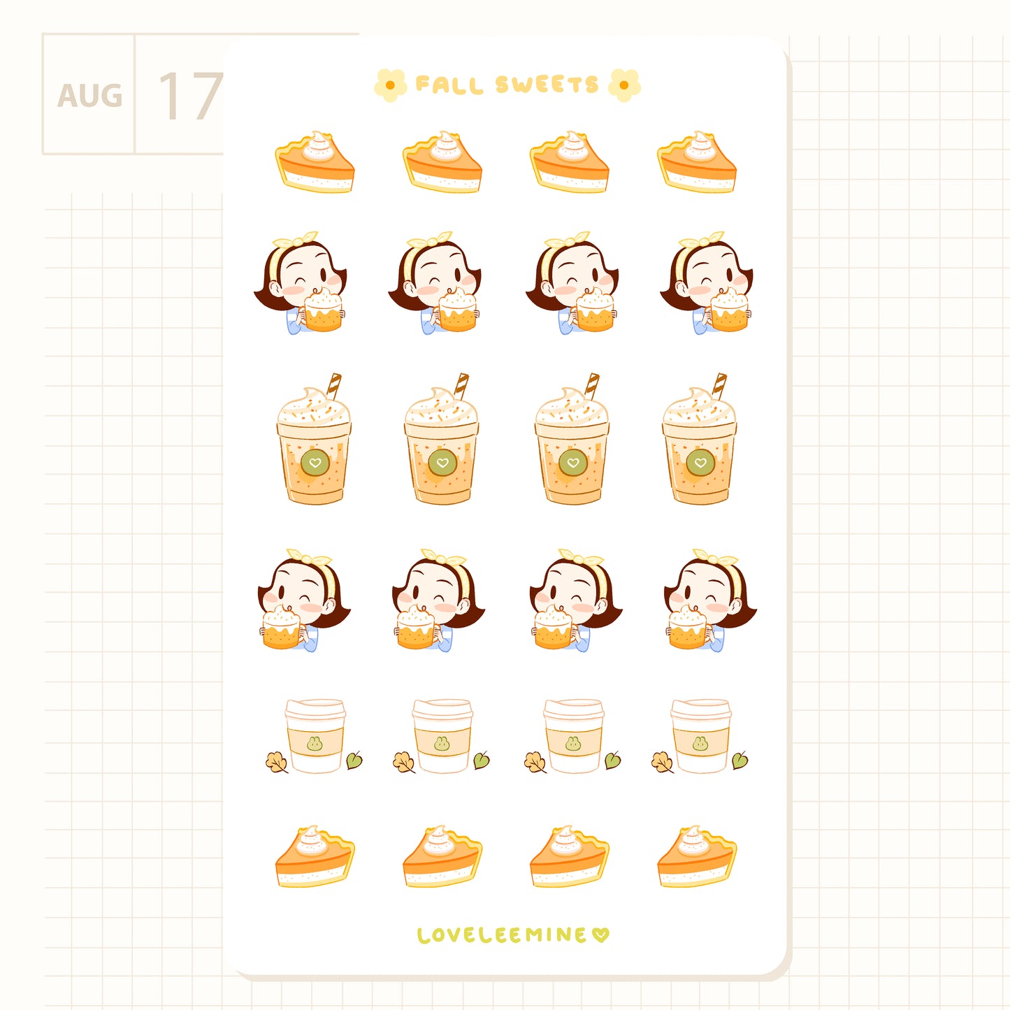 Fall Sweets Sticker Sheet