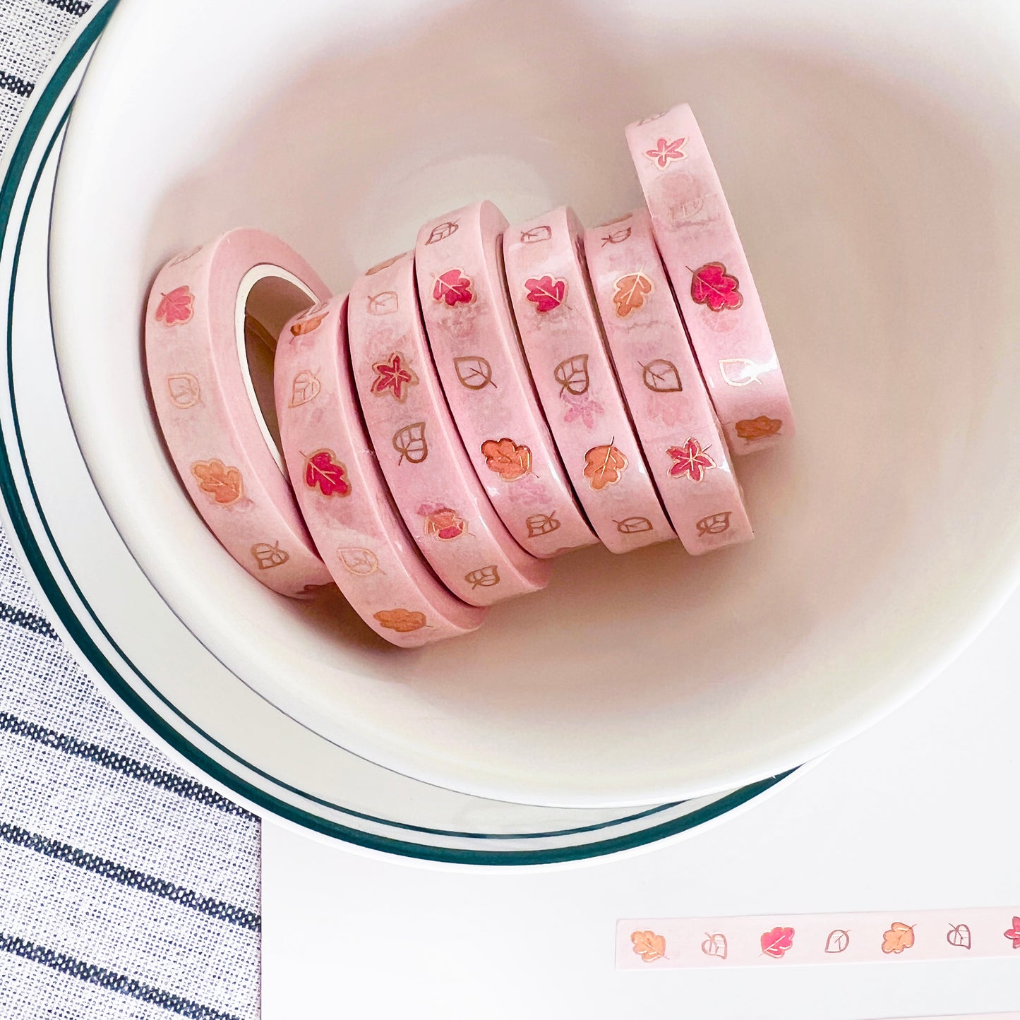 Fall Leaves (Rose Gold Foil) Washi Tape