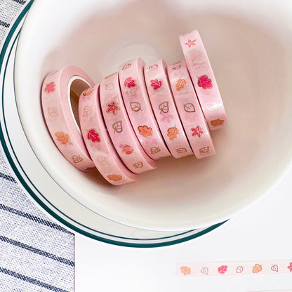 Fall Leaves (Rose Gold Foil) Washi Tape