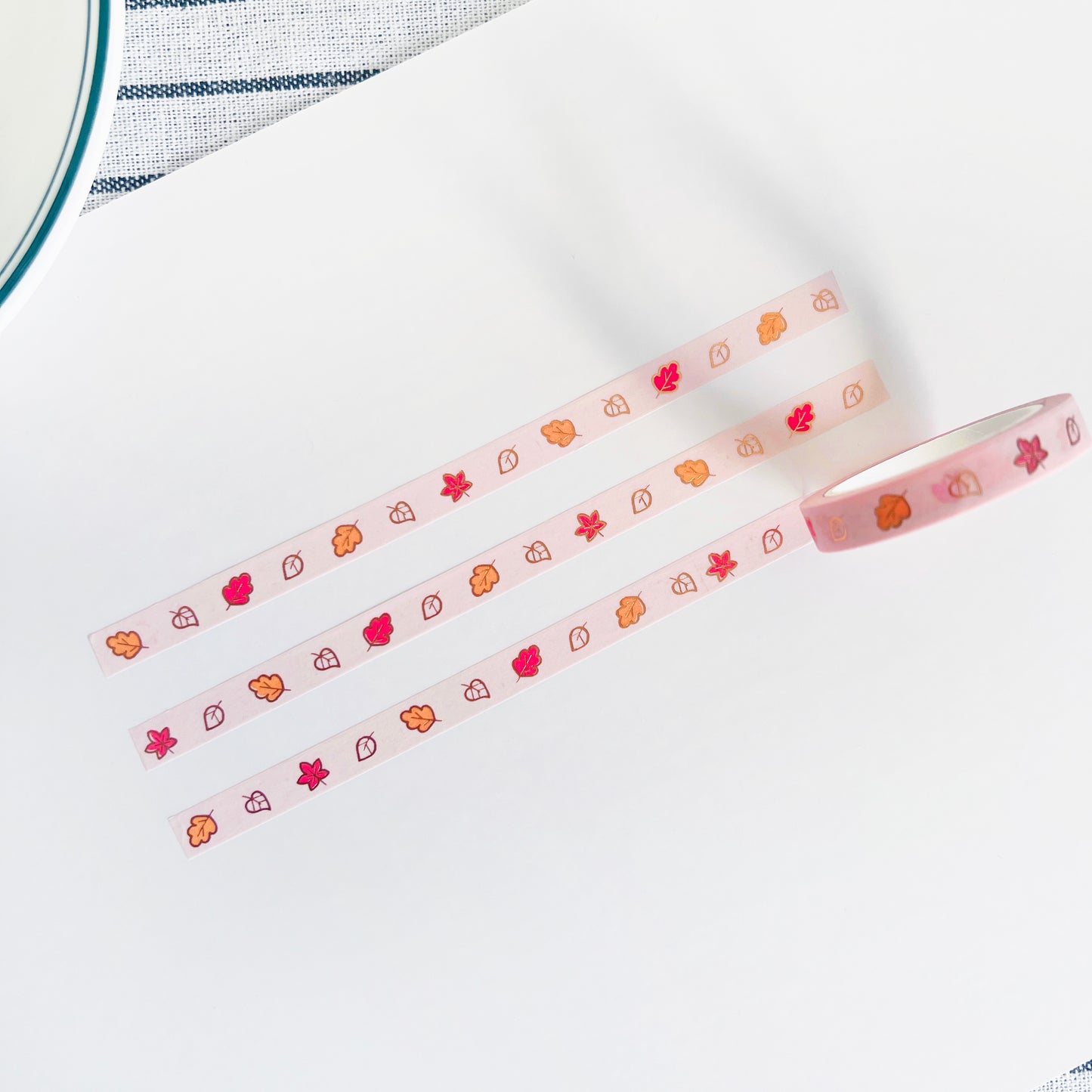 Fall Leaves (Rose Gold Foil) Washi Tape