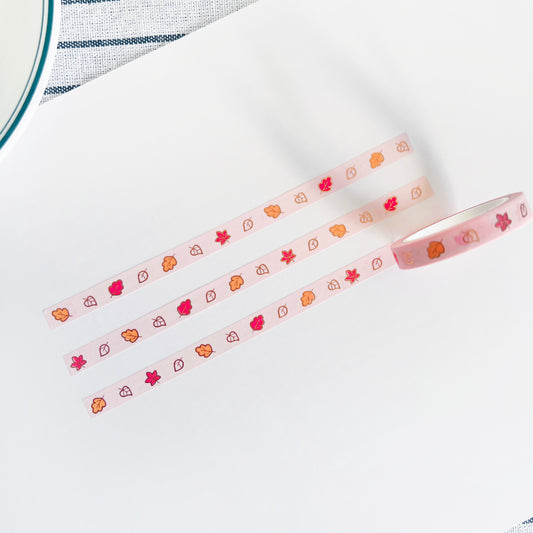 Fall Leaves (Rose Gold Foil) Washi Tape