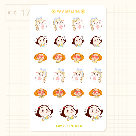 Fangirling Sticker Sheet