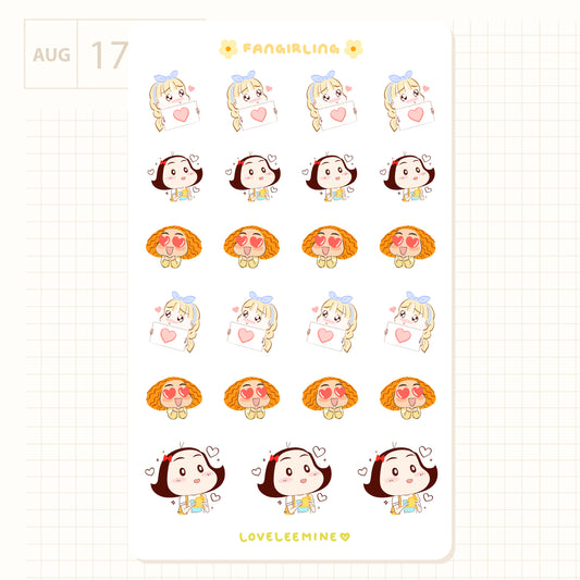 Fangirling Sticker Sheet