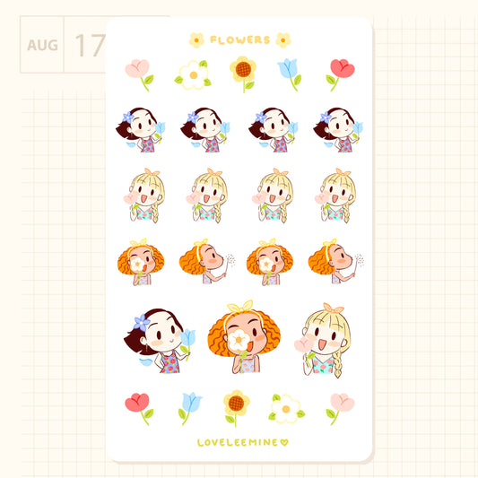 Spring Flowers Sticker Sheet