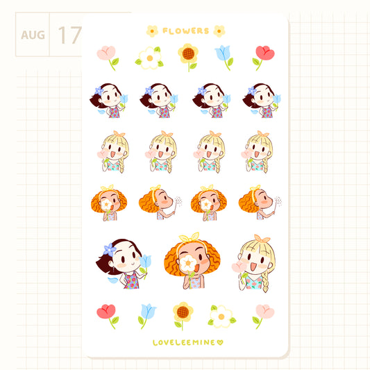 Spring Flowers Sticker Sheet