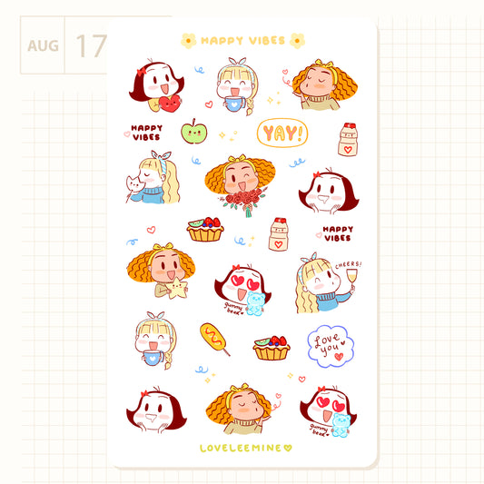 Happy Vibes Sticker Sheet