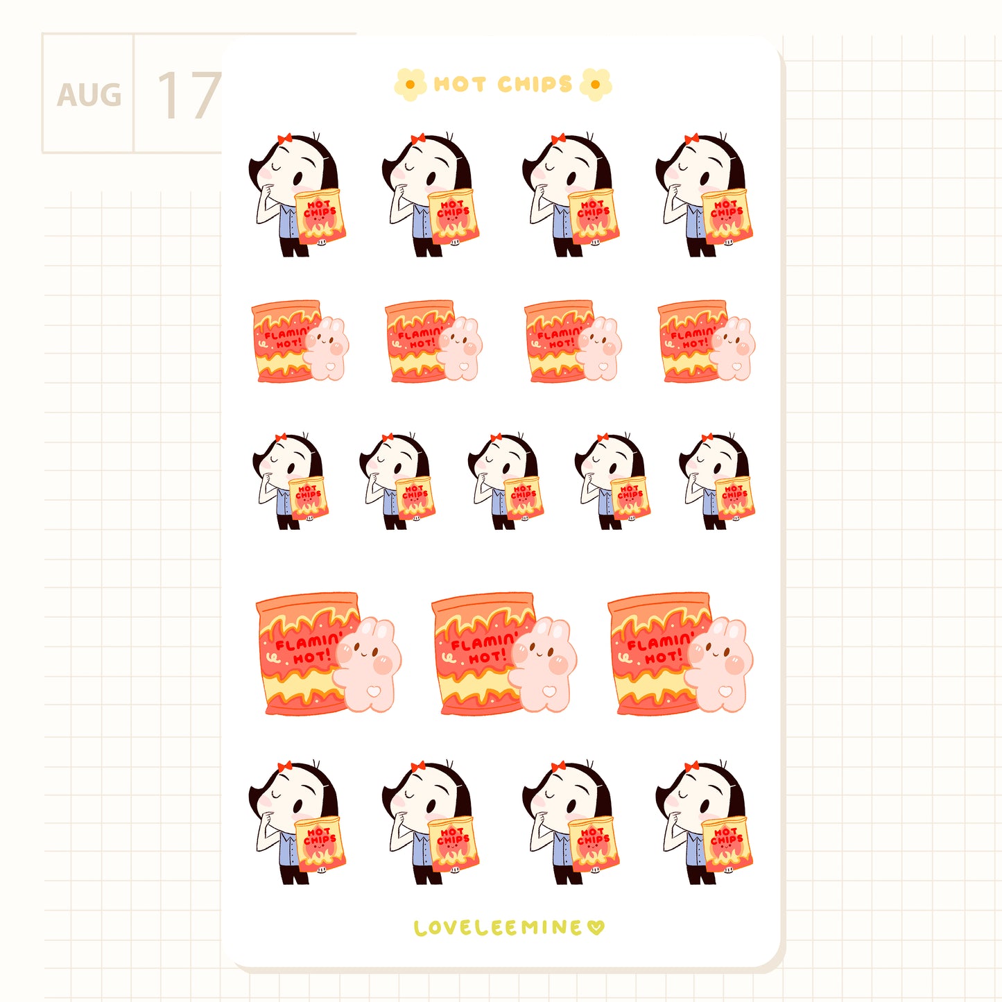 Hot Chips Sticker Sheet
