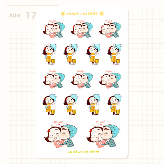 Hugs & Kisses Sticker Sheet