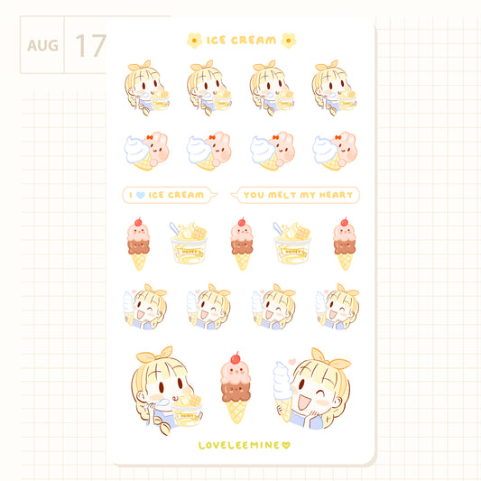 Ice Cream Sticker Sheet