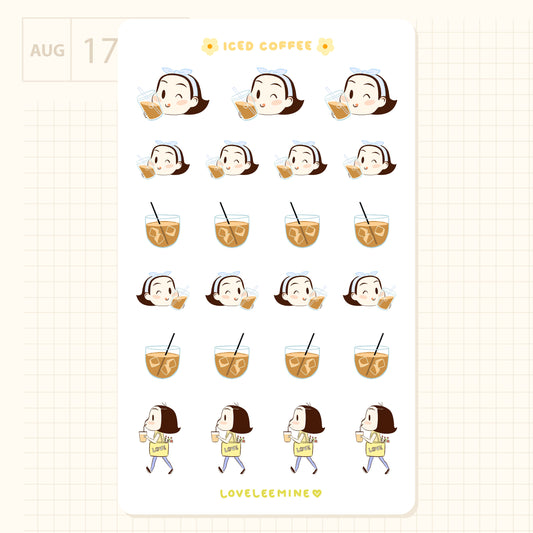 Iced Coffee Sticker Sheet