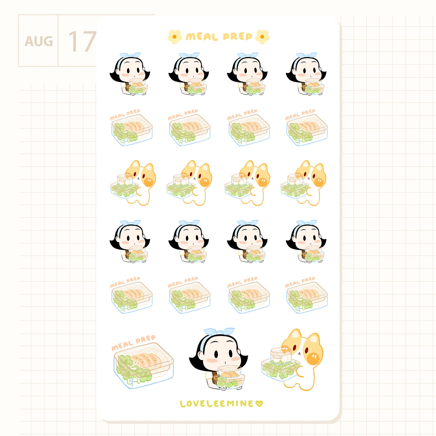 Meal Prep Sticker Sheet