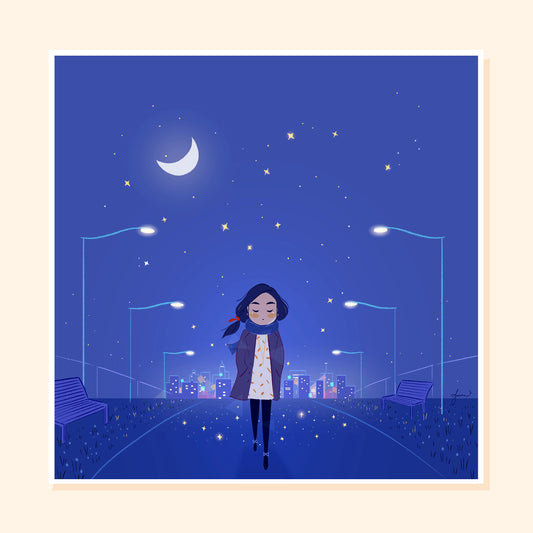"The Stars Walked Me Home" Art Print